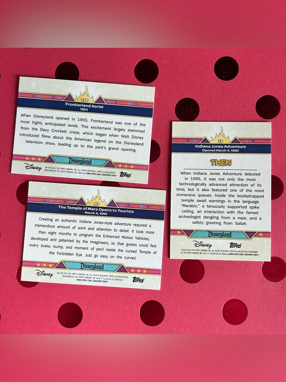 Topps Disneyland 70th Anniversary 3-Card Bundle